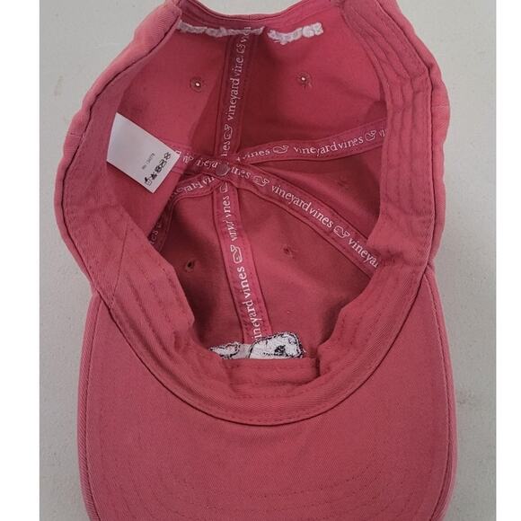 Vinyard Vines Hat Adjustable Pink Baseball Hat Preppy Flag Whale Hat Fun Casual - Picture 6 of 8